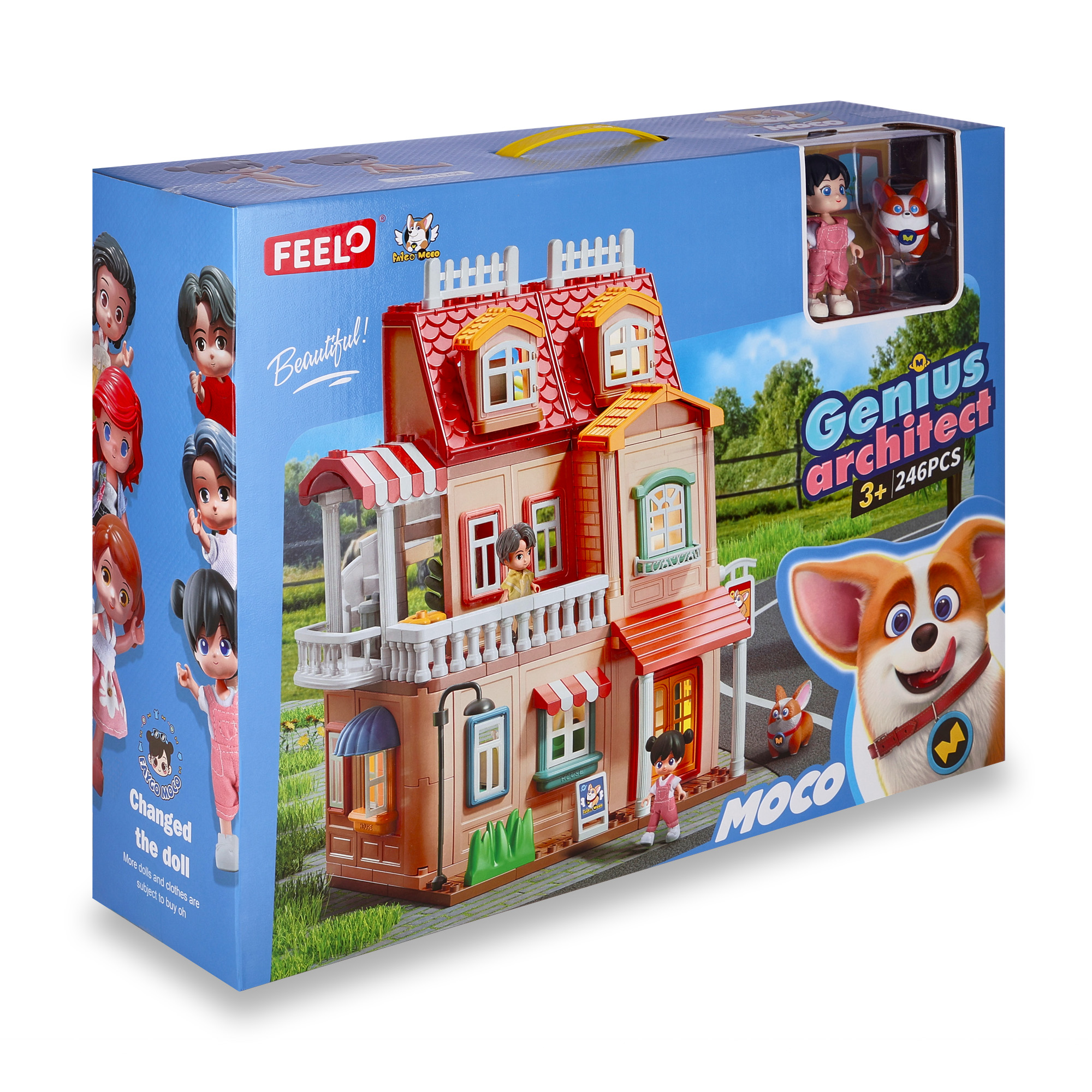 Дитячий конструктор FEELO TOYS Японська вілла, 246 деталі, від 3 років (1812)
