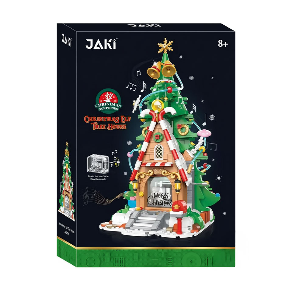 Дитячий конструктор JAKI Різдвяний ельфійський будиночок, 1055 деталей, від 8 років (JK5128)