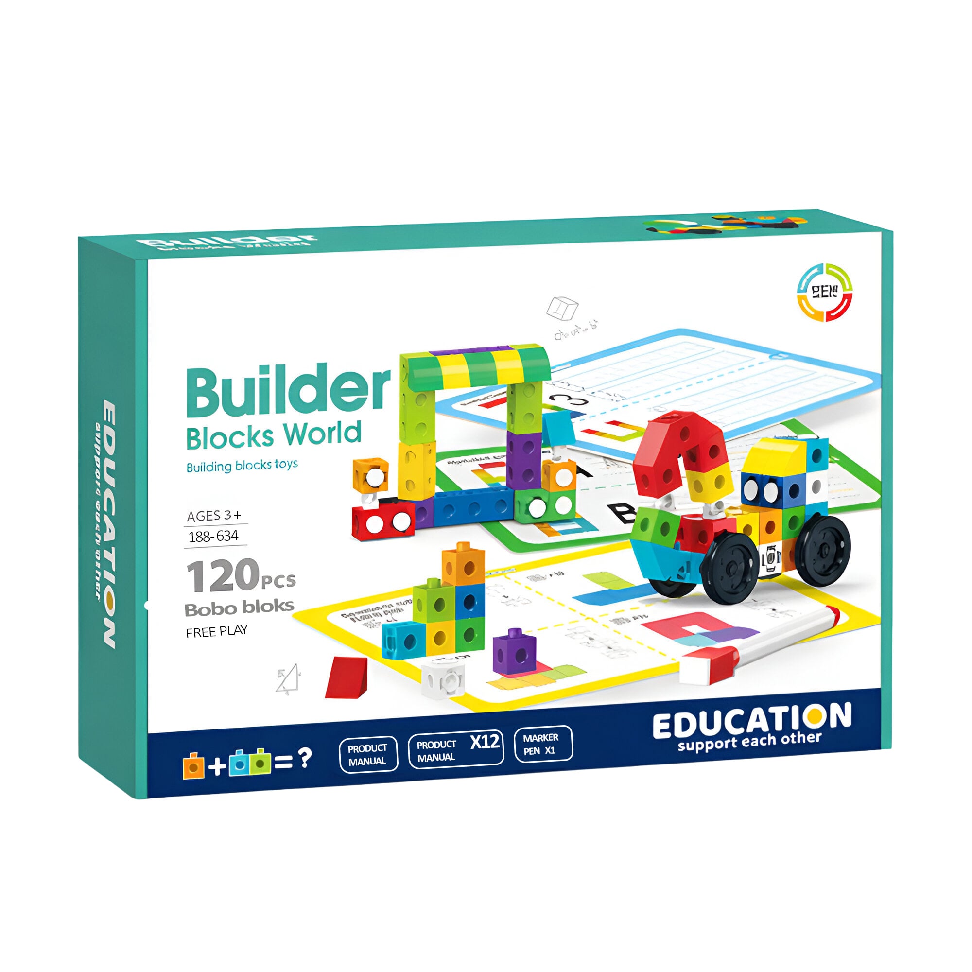 Дитячий конструктор KIDS HOME TOYS  Грай та навчайся, від 3 років (188-634)