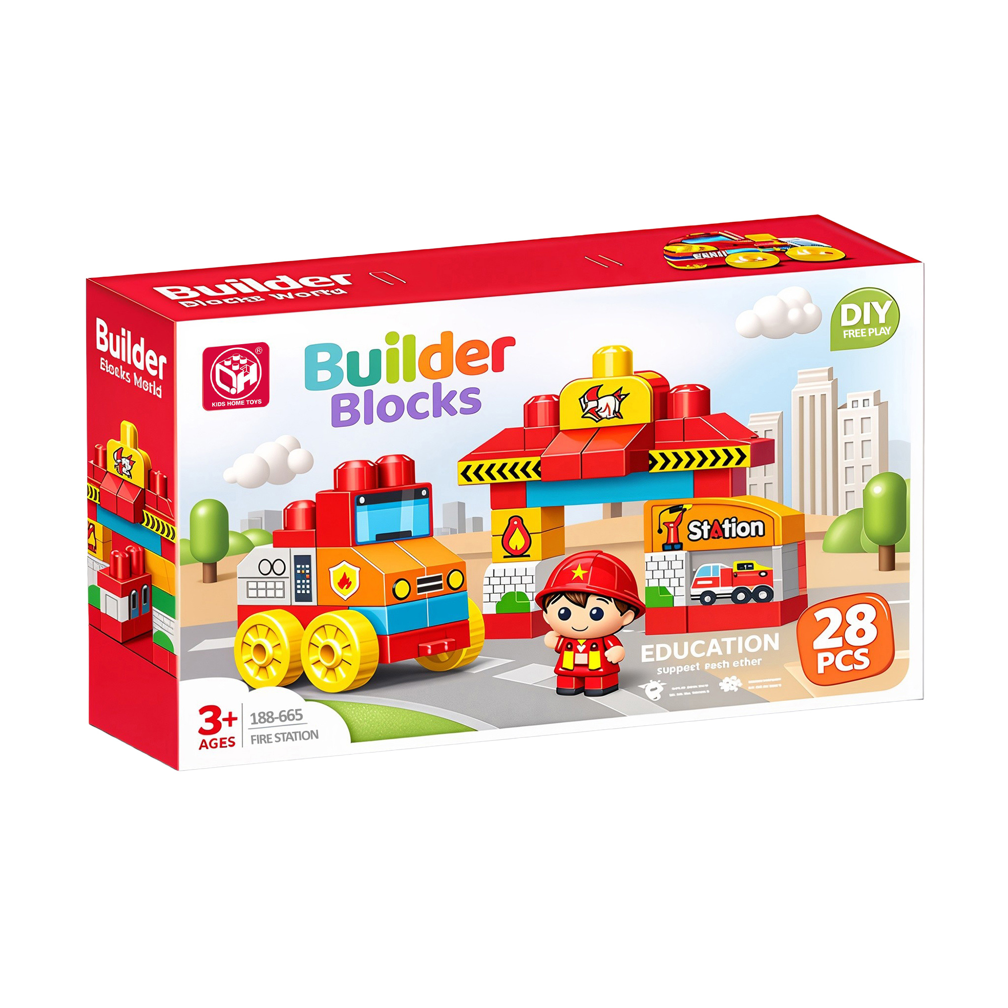 Дитячий конструктор KIDS HOME TOYS  Пожежна пригода, від 3 років (188-655)