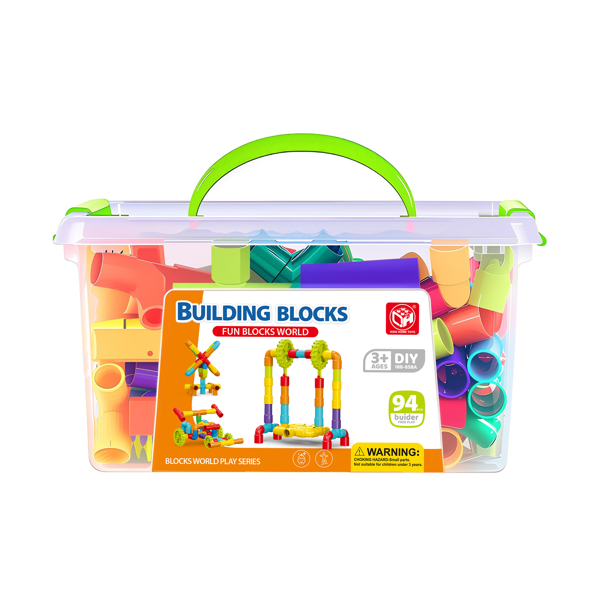Дитячий конструктор KIDS HOME TOYS  Трубчастий, від 3 років (188-699A)