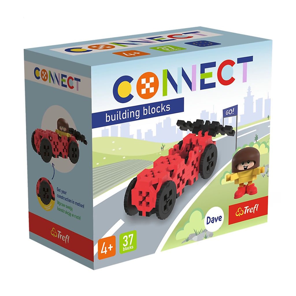 Дитячий конструктор Trefl Connect Гоночна машина, від 4 років, 37 деталей (62045)
