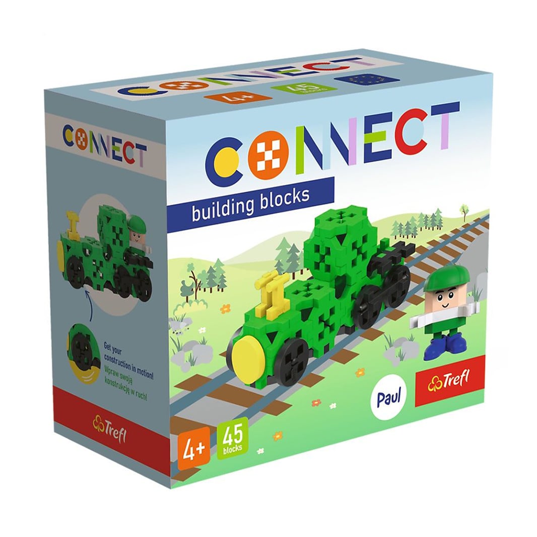 Дитячий конструктор Trefl Connect Локомотив, від 4 років, 45 деталей (62044)