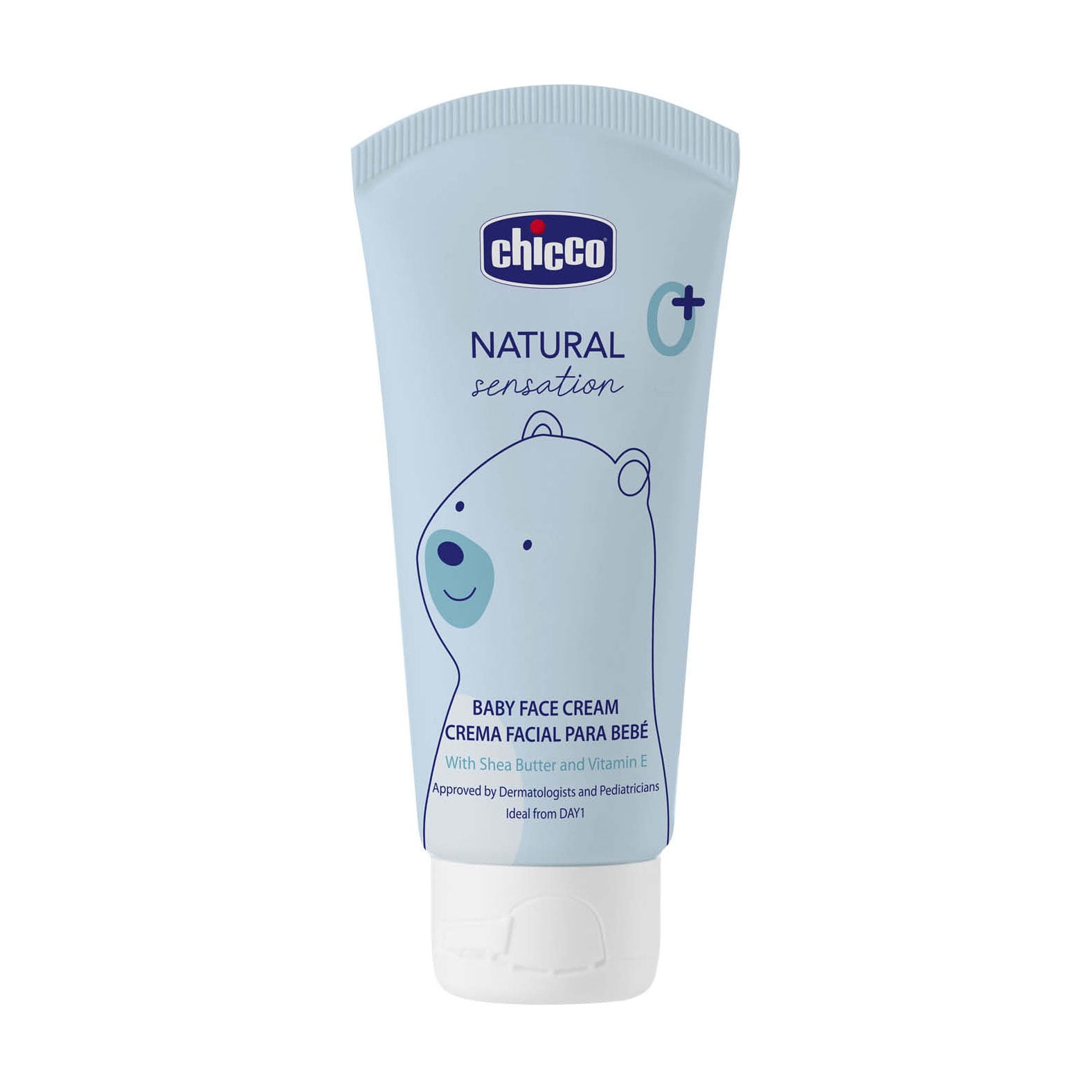 Дитячий крем для обличчя Chicco Natural Sensation з вітаміном Е та олією ши, 50 мл