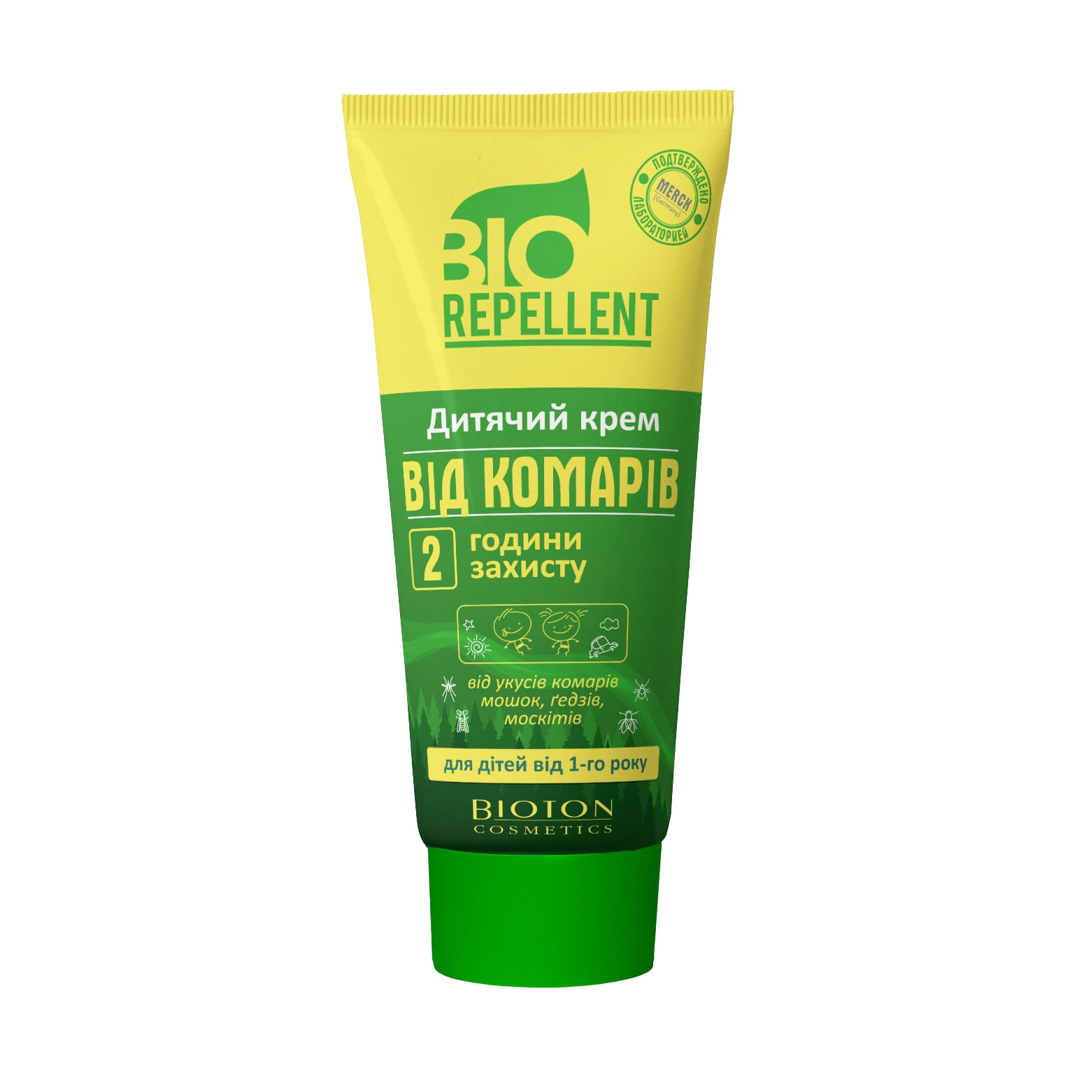 Дитячий крем від комарів Bioton Cosmetics BioRepellent 2 години захисту, 75 мл