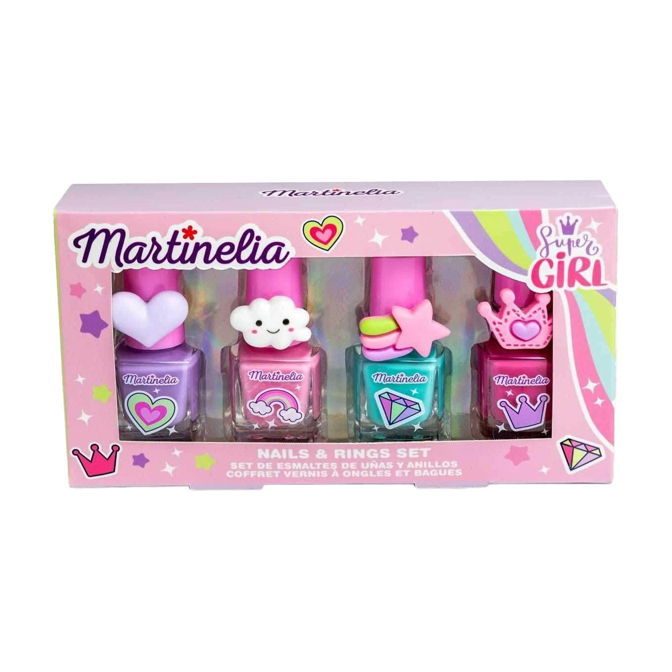 Дитячий набір для нігтів Martinelia Super Girl від 5 років, 4 шт (90198)
