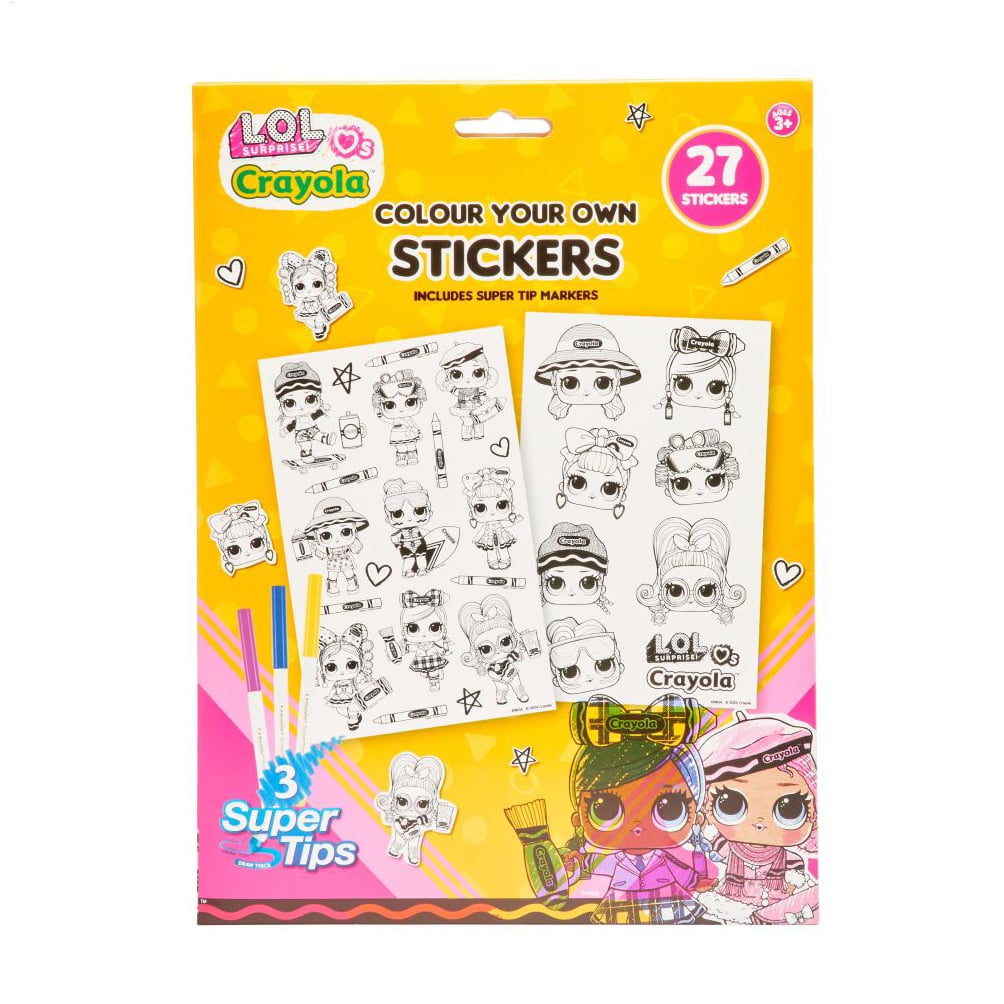 Дитячий набір для творчості Crayola L.O.L Surprise! Colour Your Own Stickers, від 3 років (35083)