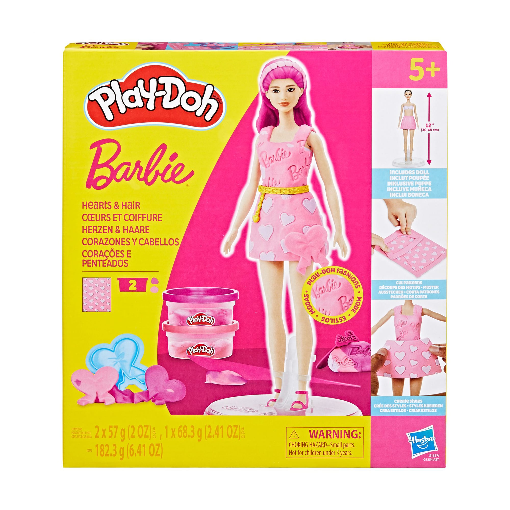 Дитячий набір для творчості Play-Doh Barbie Hearts And Hair Doll Set від 5 років (G1357)