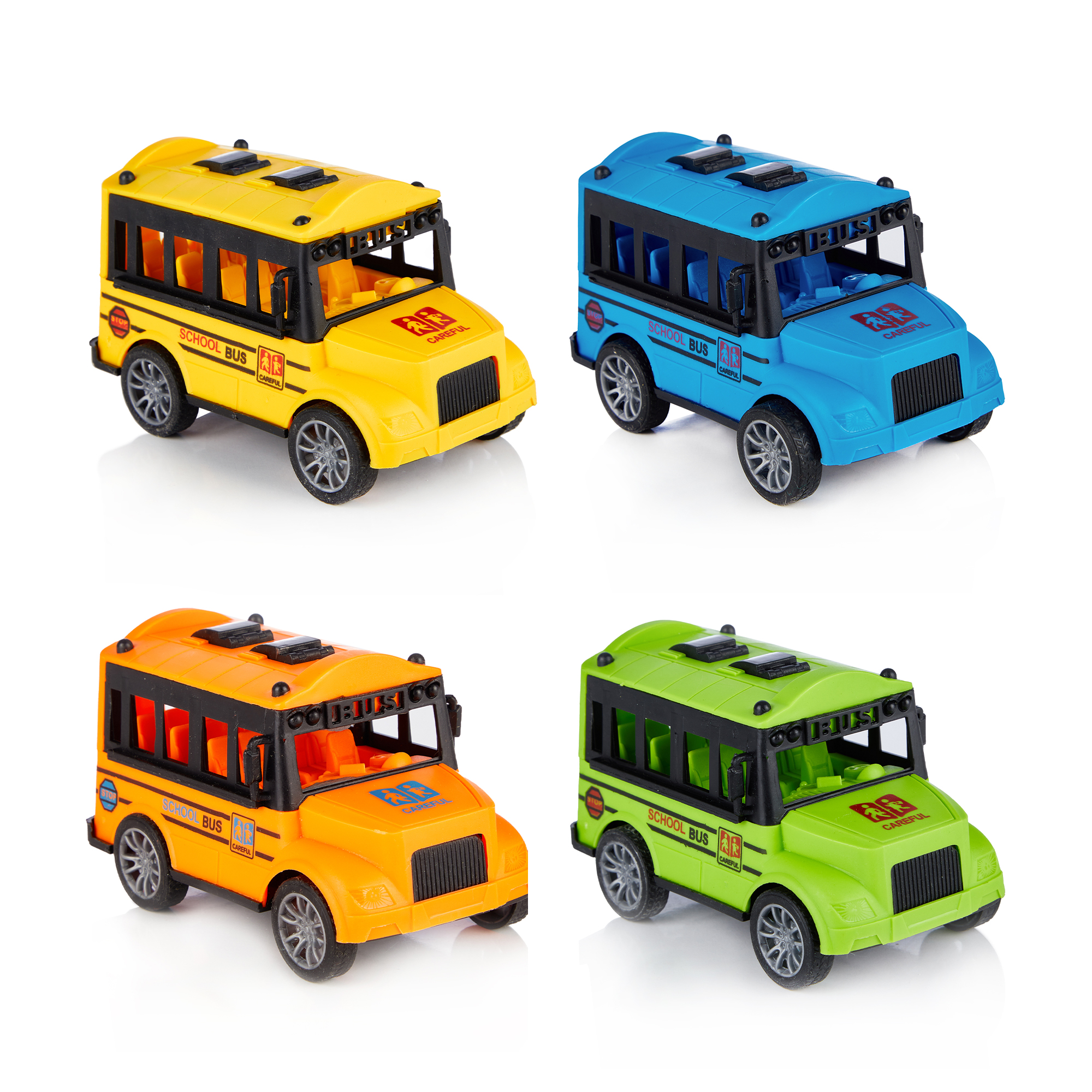 Дитячий набір машинок Країна Іграшок School Bus Series, від 3 років, 4 шт (YM-C34)