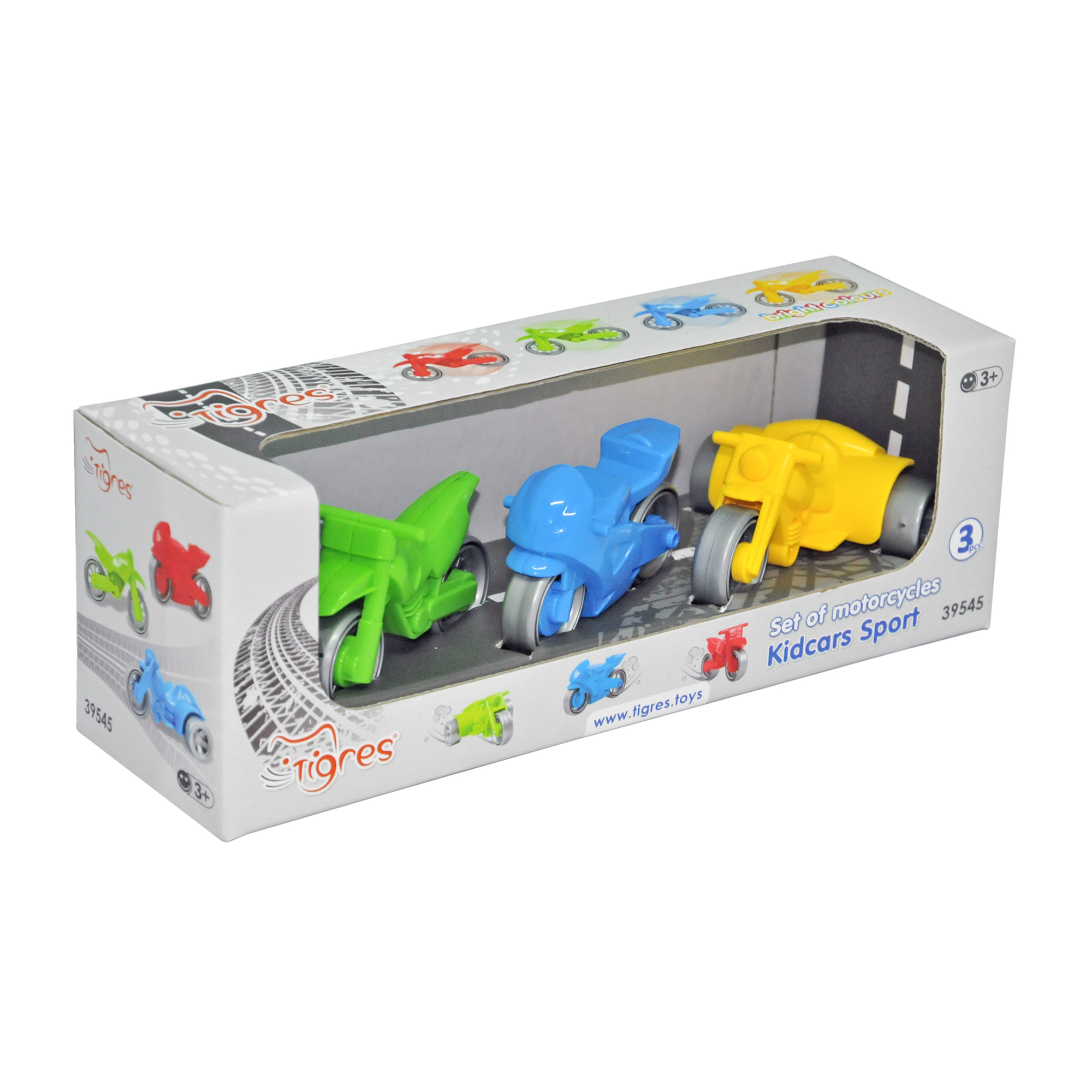Дитячий набір мотоциклів Tigres Kidcars Sport від 3 років, 3 шт,  26 см (39545)