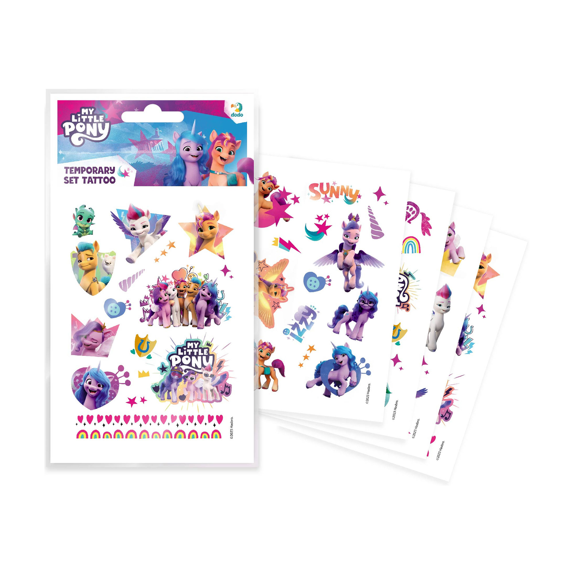Дитячий набір тимчасових татуювань DoDo My Little Pony, від 3 років, 20*11.5 см (200437)