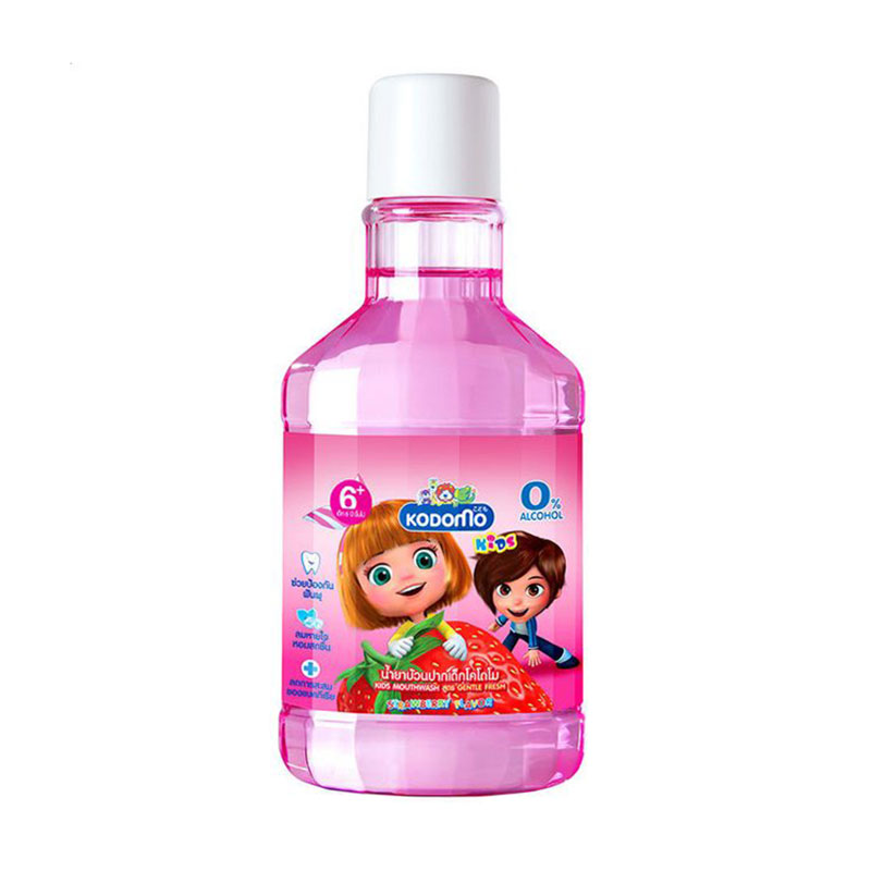 Дитячий ополіскувач для ротової порожнини Kodomo Kids Mouthwash Полуниця, від 6 років, 80 мл