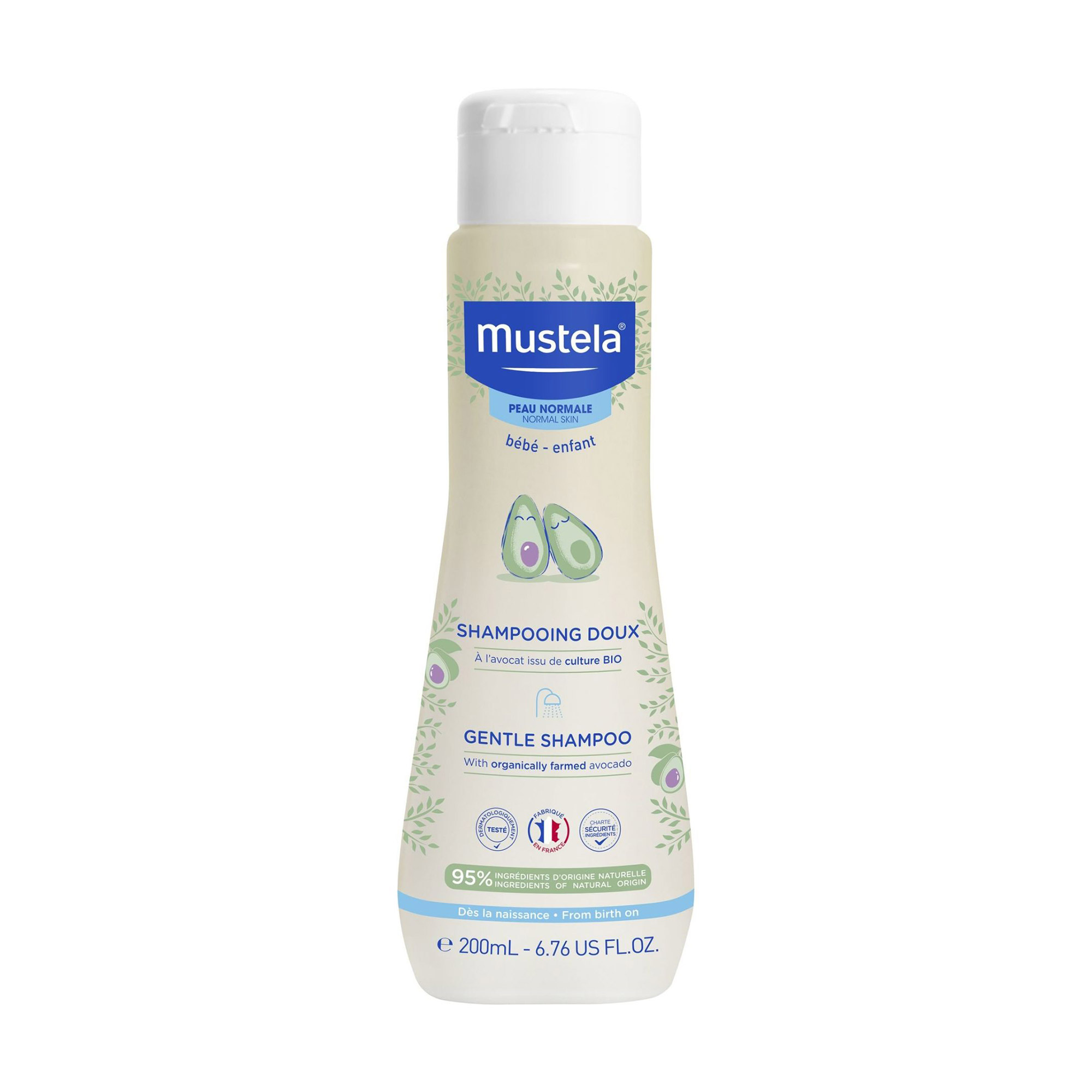 Дитячий пом'якшувальний шампунь для волосся Mustela Bebe Gentle Shampoo, 200 мл