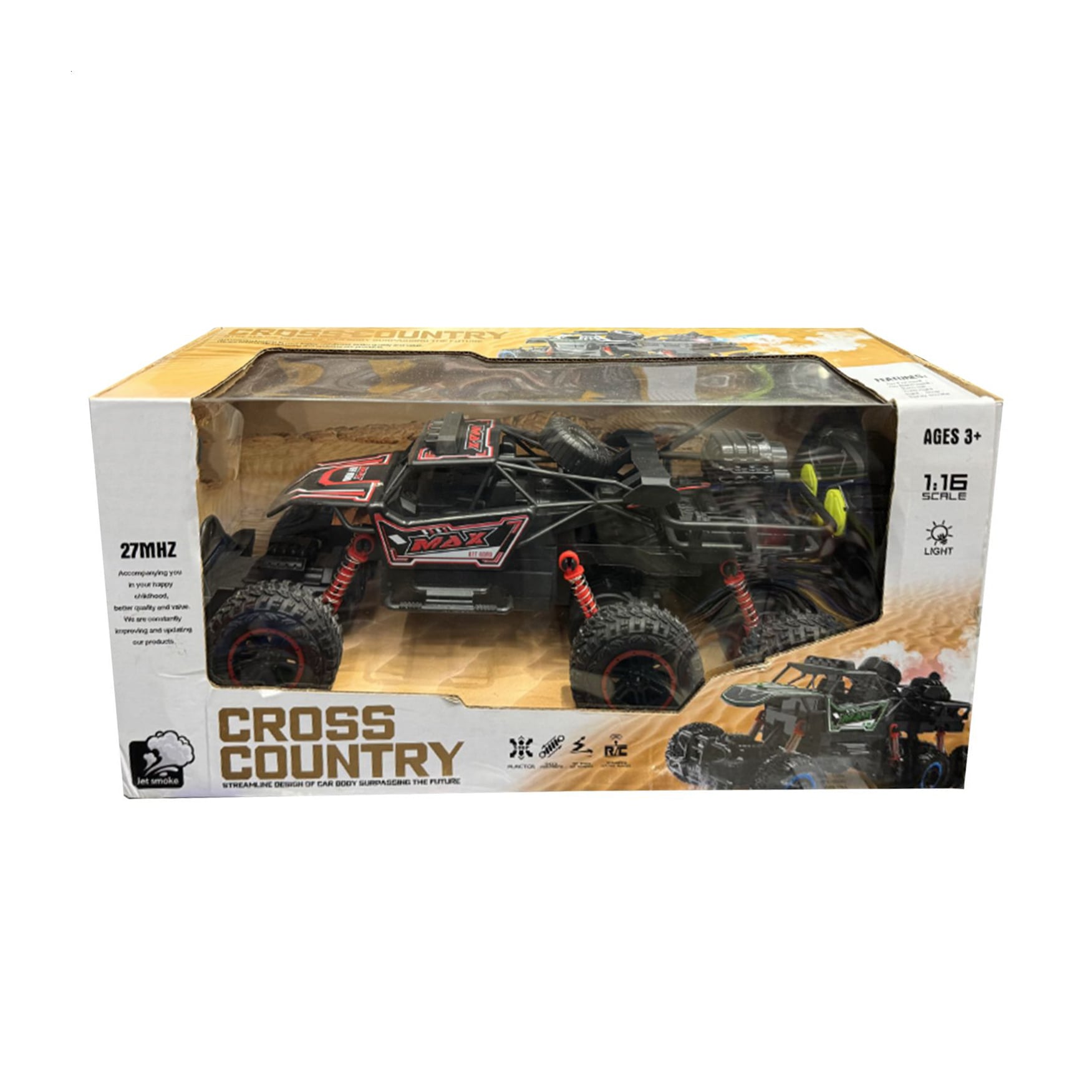 Дитячий позашляховий автомобіль YUFEI TOYS МегаДрайв, на радіокеруванні, чорний, від 3 років, 36*17.5*14 см (YF668-Y5A)