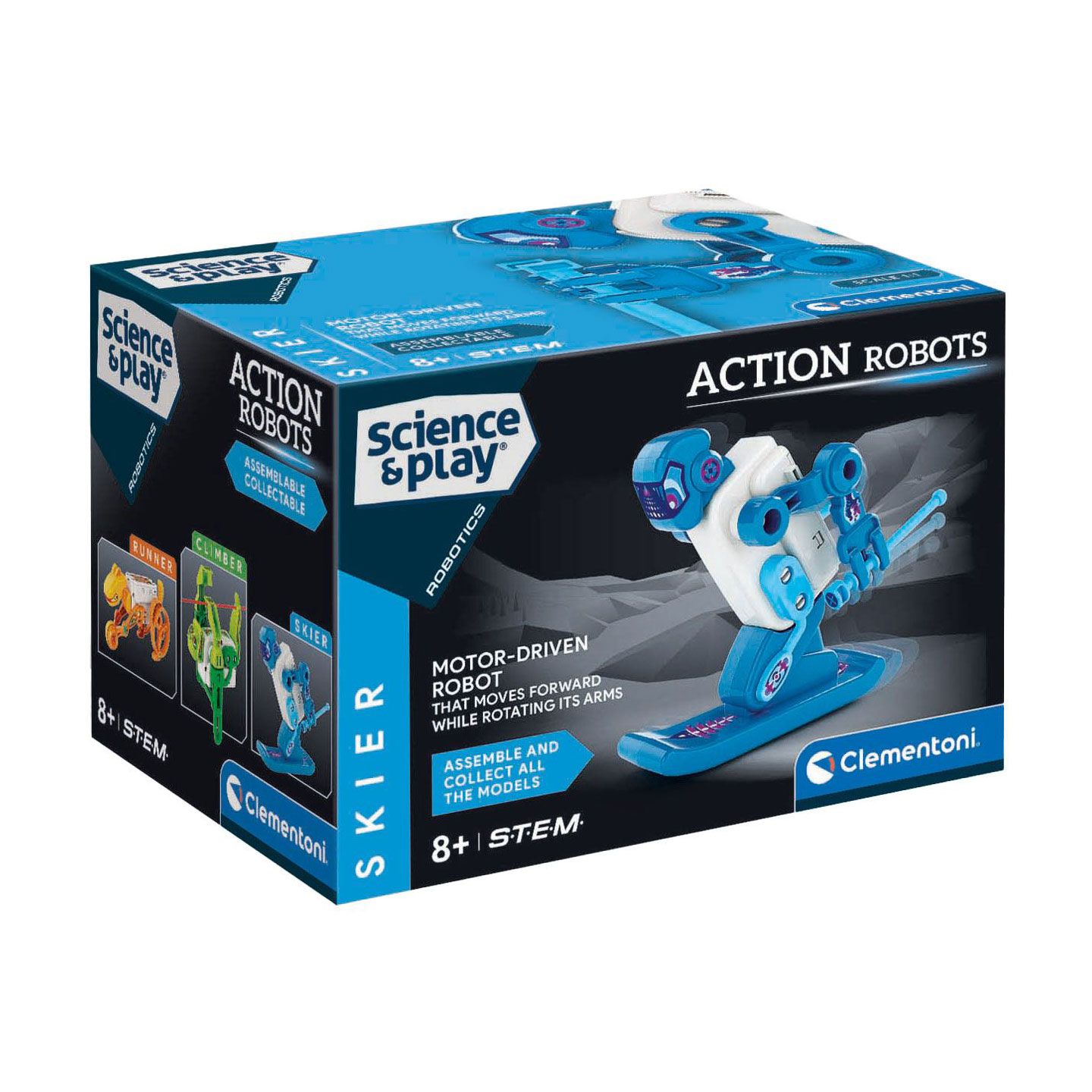 Дитячий робот-конструктор Clementoni Science &amp; Play Skier, від 8 років, 11*15*10.5 см (75136)