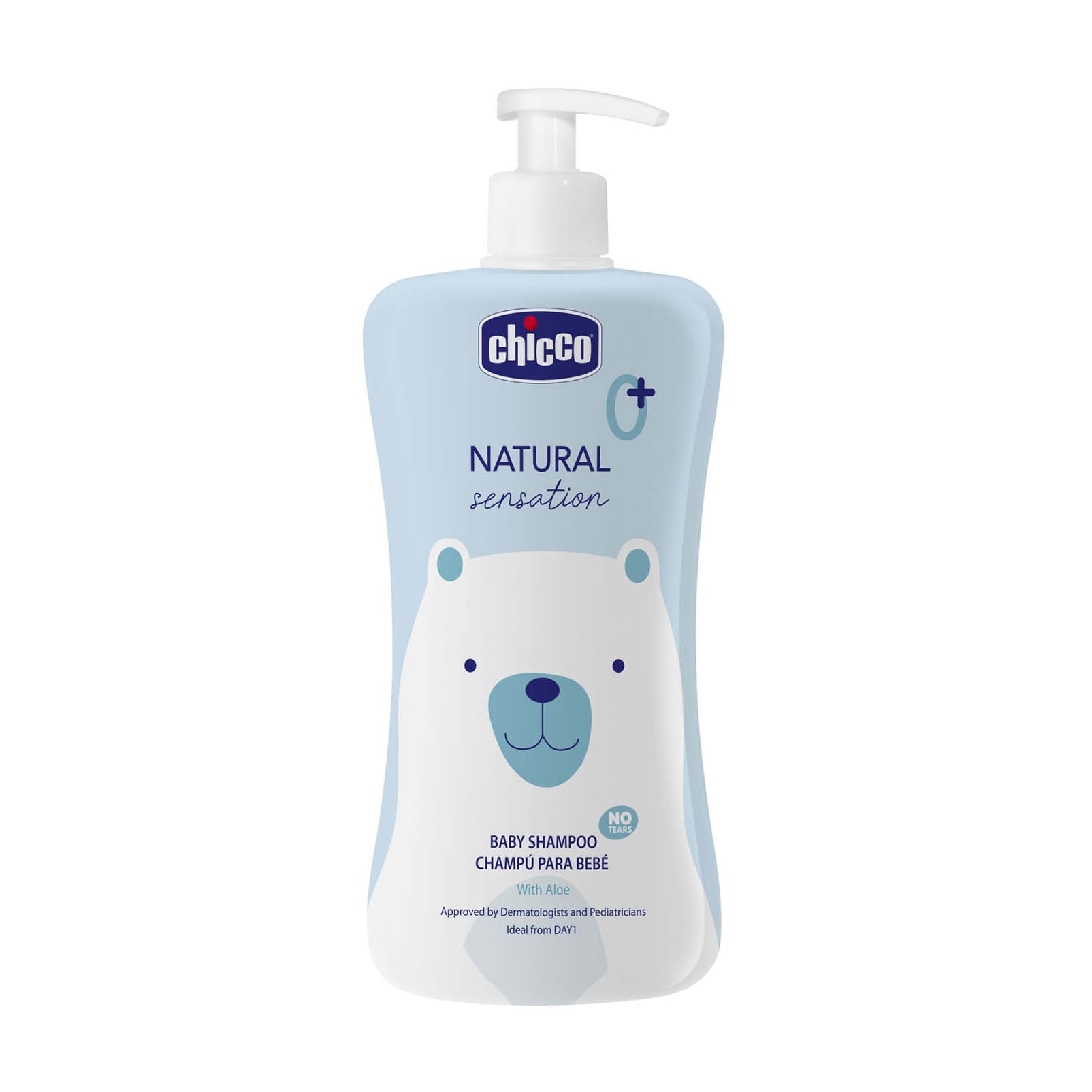 Дитячий шампунь Chicco Natural Sensation з алое та олією солодкого мигдалю, 500 мл