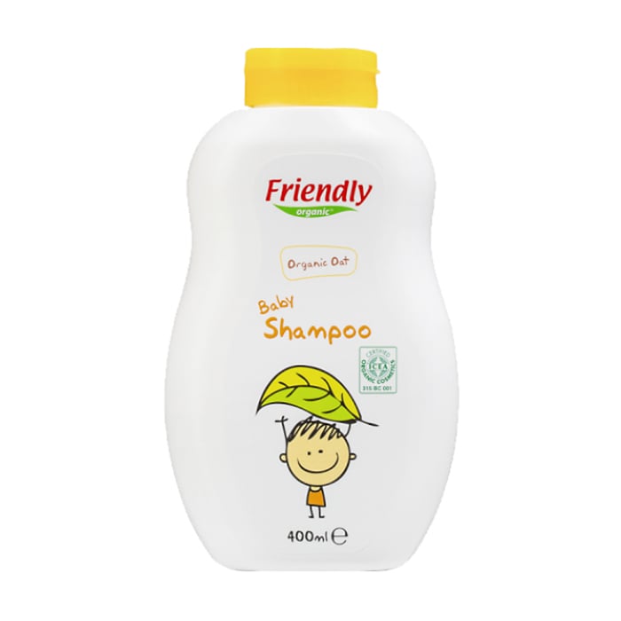 Дитячий шампунь Friendly Organic Baby Shampoo 2 в 1 на основі вівса, 400 мл