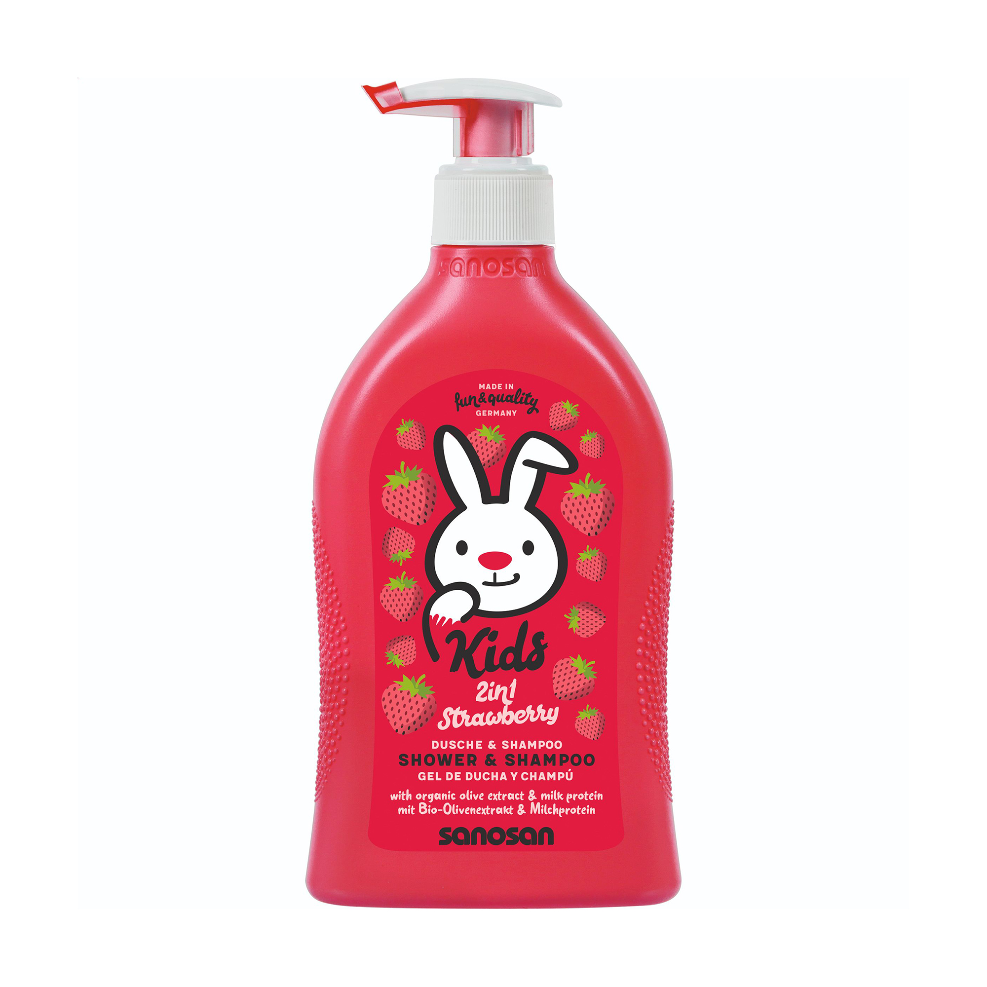 Дитячий шампунь-гель 2 в 1 Sanosan Kids Shower &amp; Shampoo Strawberry, 400 мл