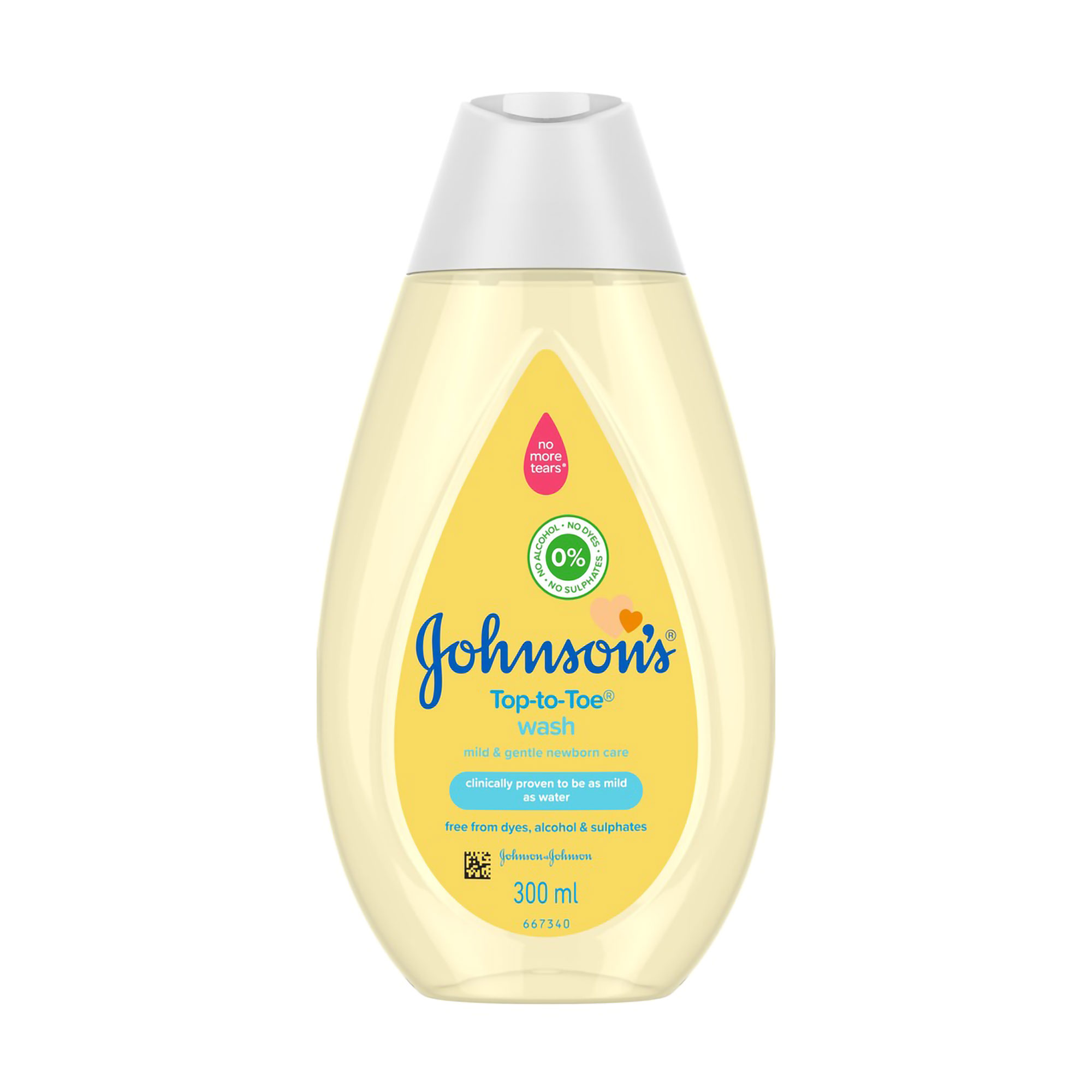 Дитячий шампунь і пінка для миття та купання Johnson's baby Від маківки до п'яточок, 300 мл