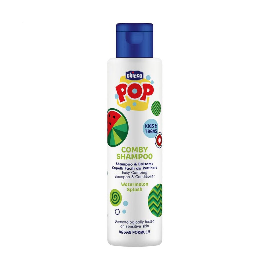 Дитячий шампунь-кондиціонер для волосся Chicco Pop Watermelon Splash Shampoo &amp; Conditioner, 250 мл