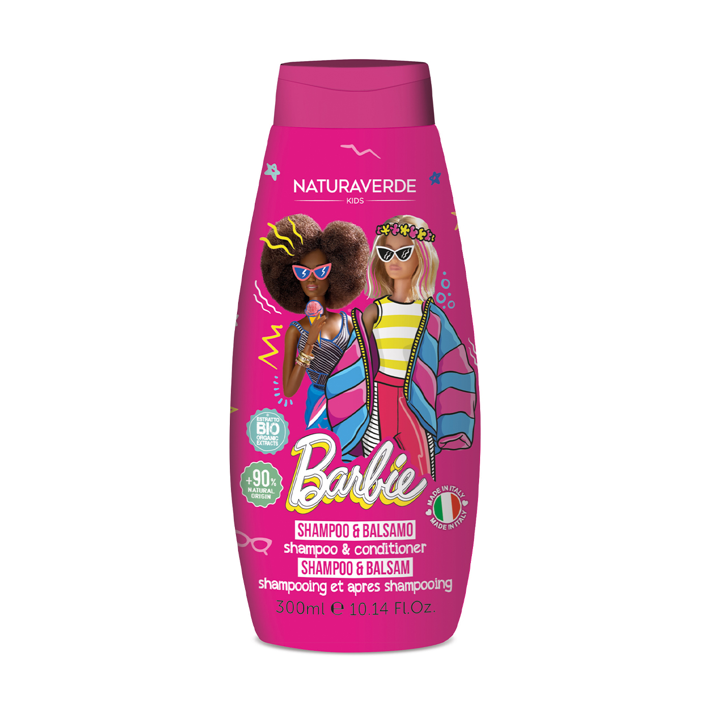 Дитячий шампунь та кондиціонер Naturaverde Barbie Shampoo &amp; Conditioner, 300 мл