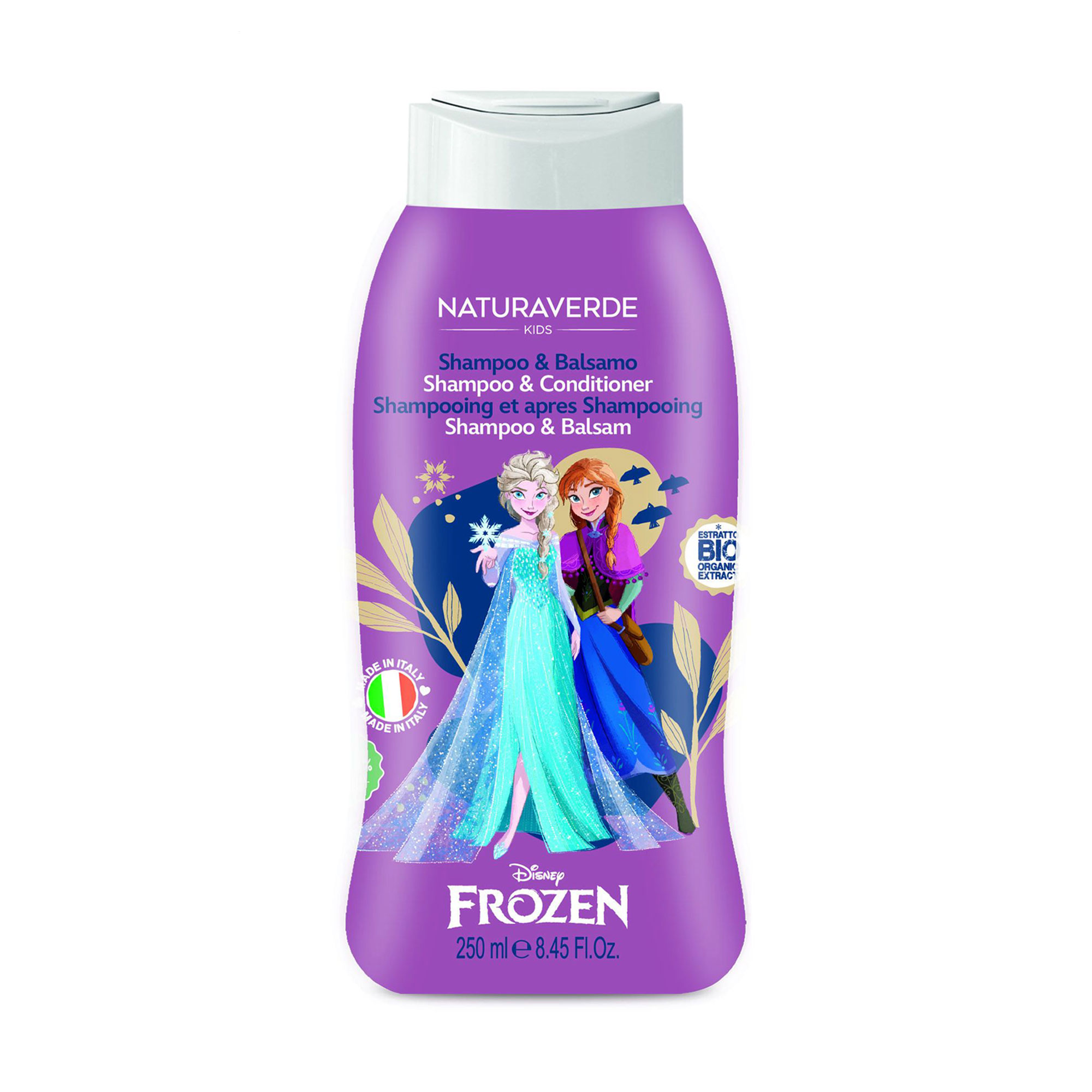 Дитячий шампунь та кондиціонер Naturaverde Kids Disney Frozen Shampoo &amp; Conditioner, 250 мл