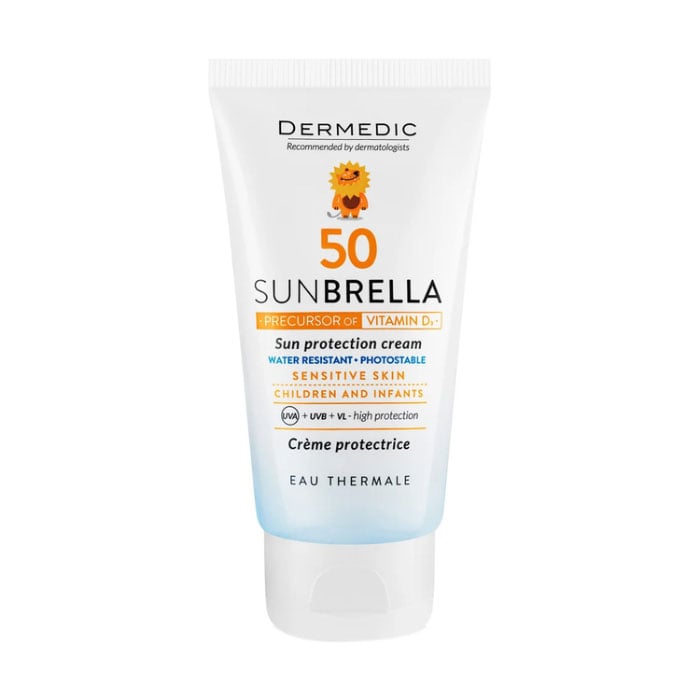 Дитячий сонцезахисний крем для обличчя та тіла Dermedic Sunbrella Baby Cream SPF 50, 50 мл