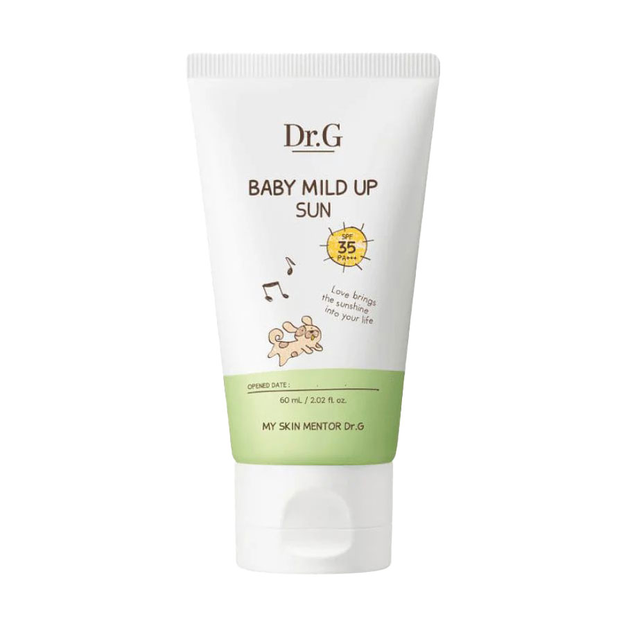 Дитячий сонцезахисний крем Dr.G Baby Mild Up Sun SPF 35+ PA+++ на фізичних фільтрах, 60 мл
