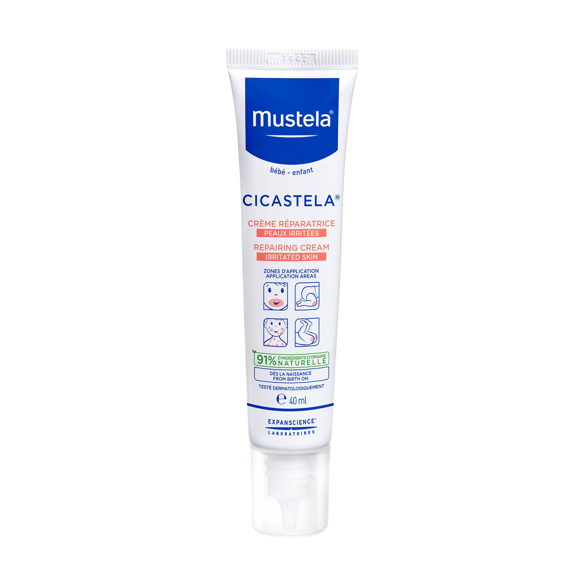 Дитячий відновлювальний крем для подразненої шкіри Mustela Bebe Cicastela Repairing Cream Irritated Skin, 40 мл
