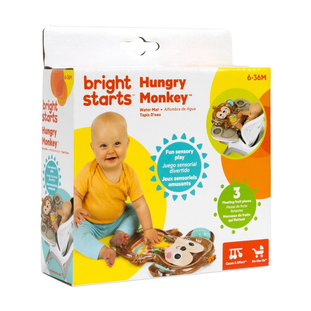 Дитячий водний розвивальний килимок Bright Starts Hungry Monkey, від 6 місяців до 3 років, 41*34.5*3.8 см (16755)