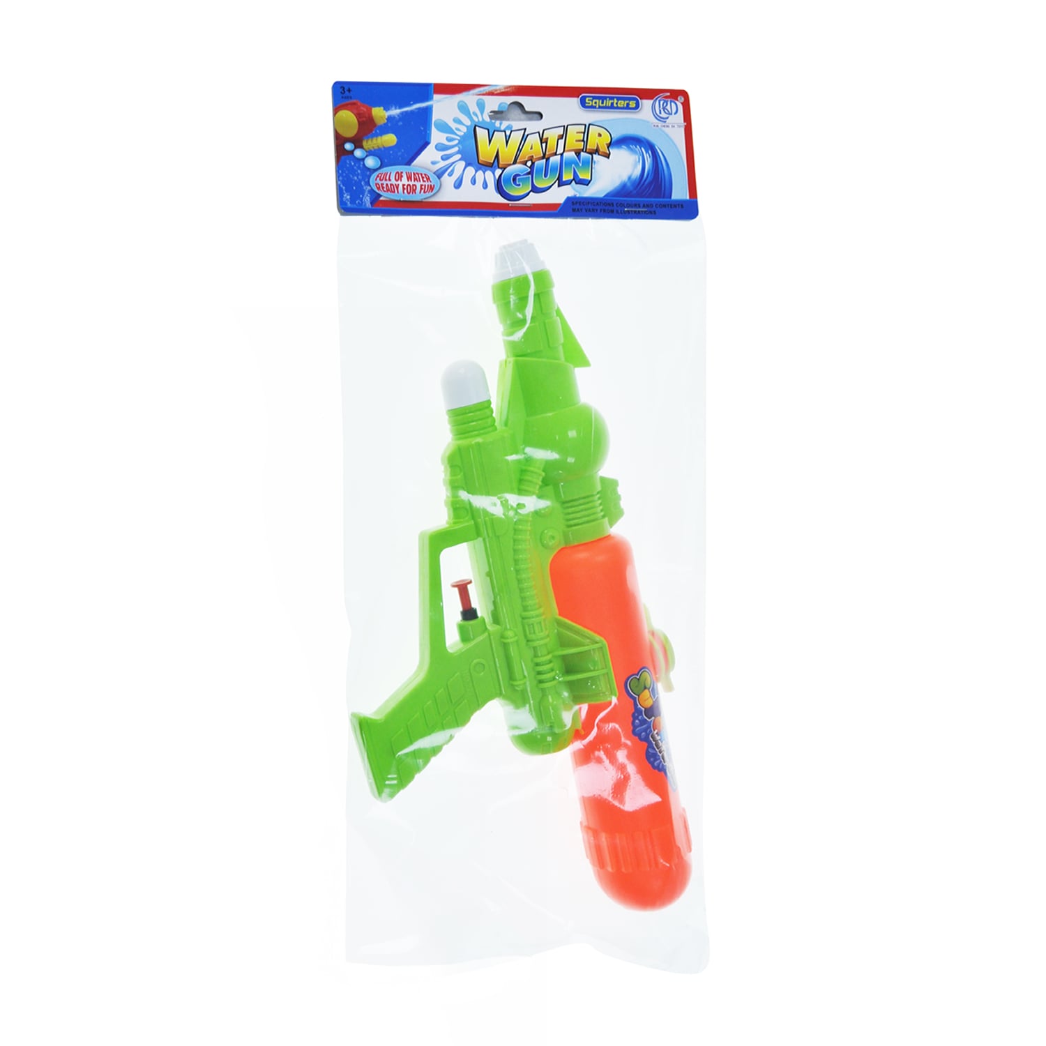 Дитячий водяний пістолет YG Toys в пакеті, 34*16.5*5 см, зелено-помаранчевий, від 3 років, 1 шт (227)
