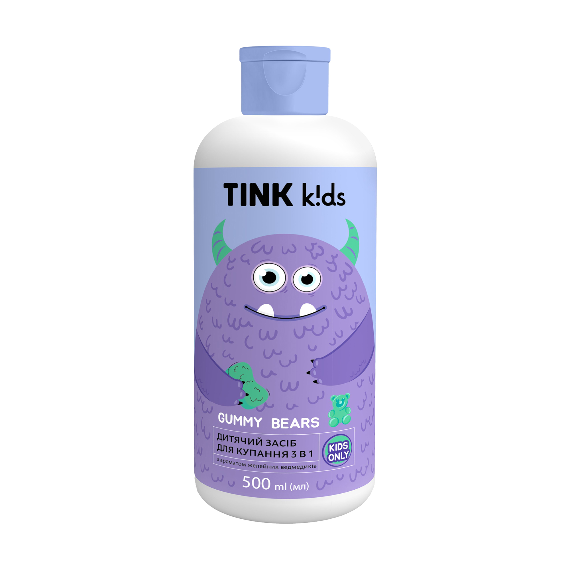 Дитячий засіб для купання 3 в 1 Tink Kids Gummy Bears, 500 мл