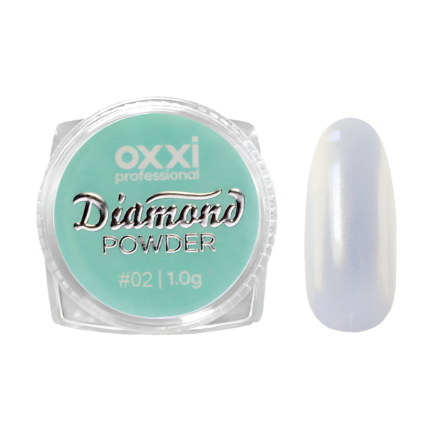 Дзеркальна пудра-втирка для нігтів Oxxi Professional Diamond Powder 02, 1 г