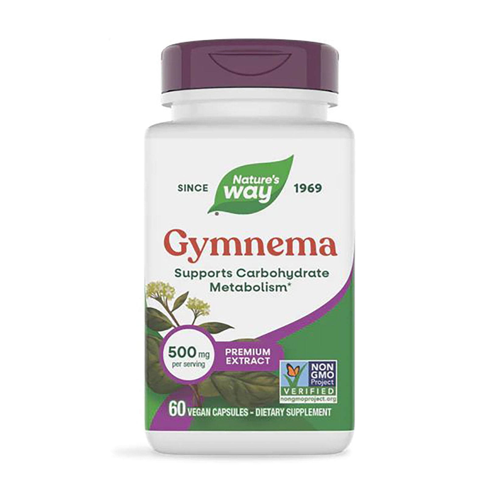 Джімнема Nature's Way Gymnema 500 мг, 60 веганських капсул