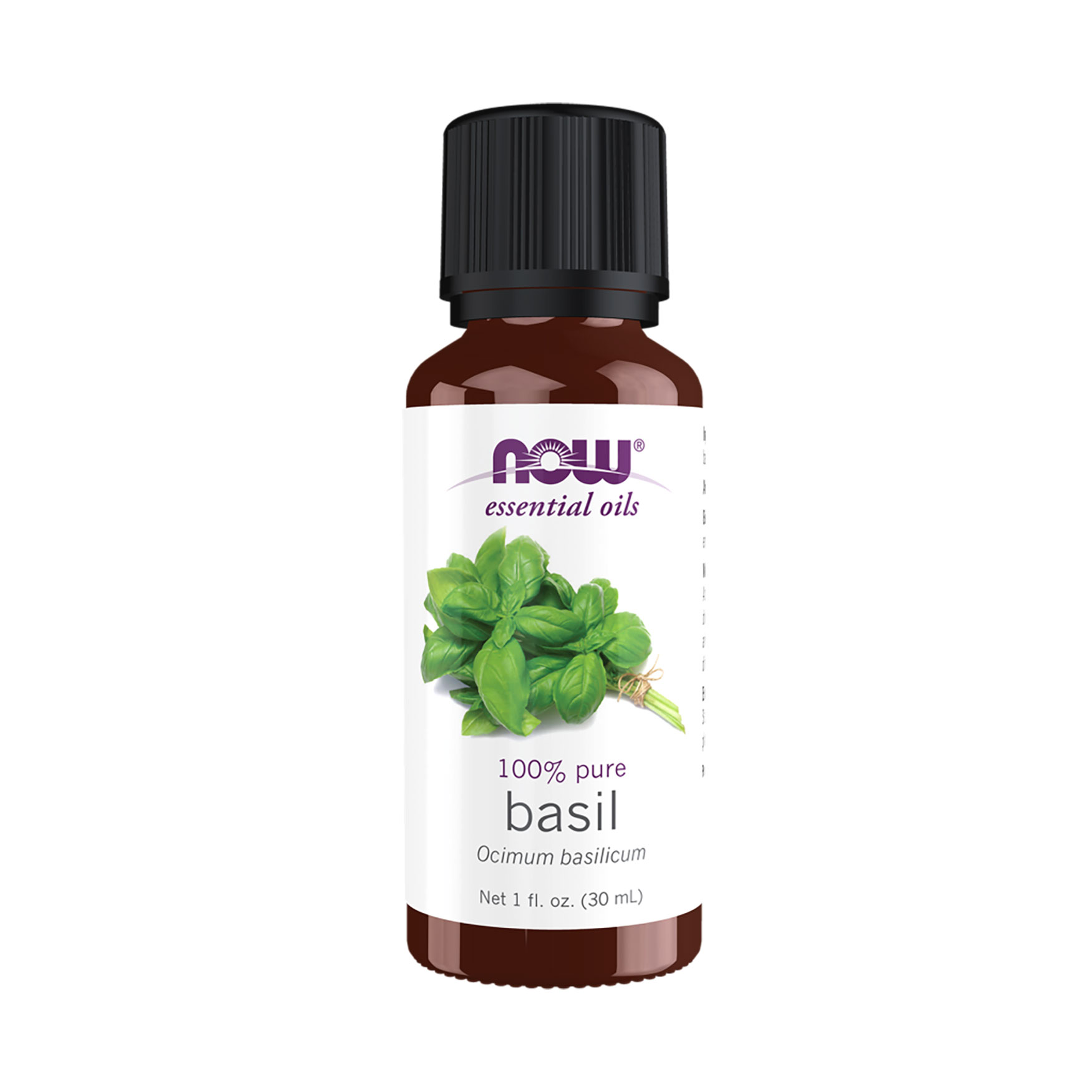 Ефірна олія Now Foods Essential Oils 100% Pure Basil Олія базиліку, 30 мл