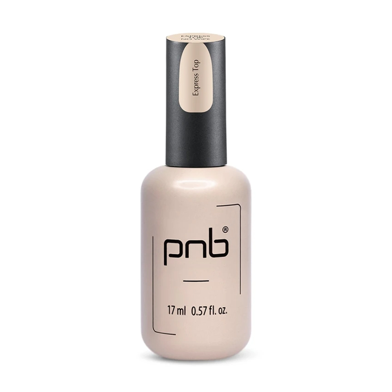 Експрес-топ для гель-лаку PNB Express Top NoWipe Ultra Gloss UV/LED без липкого шару, 17 мл