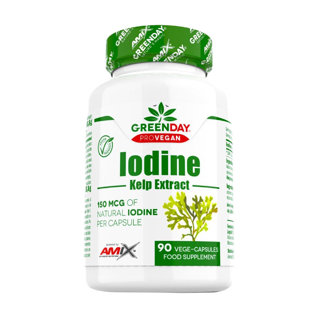 Екстракт келпу Amix Nutrition GreenDay ProVegan Natural Iodine Kelp Extract, 90 вегетаріанських капсул