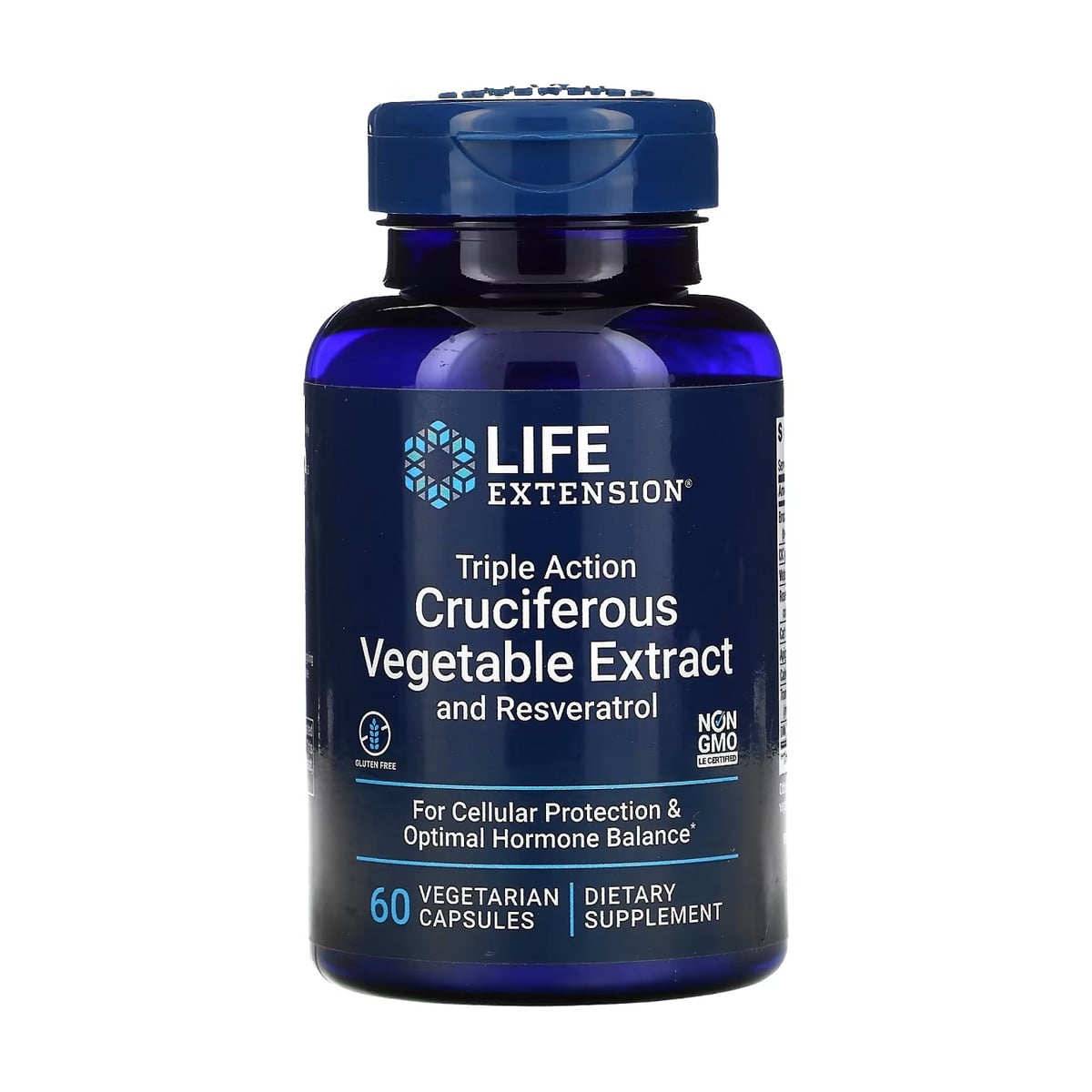 Екстракт хрестоцвітих потрійної дії з ресвератролом Life Extension Triple Action Cruciferous Vegetable Extract and Resveratrol, 60 капсул