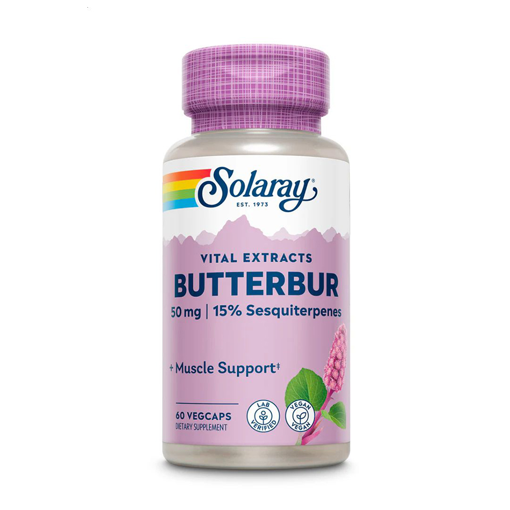 Екстракт кореня білокопитника Solaray Butterbur 50 мг, 60 капсул