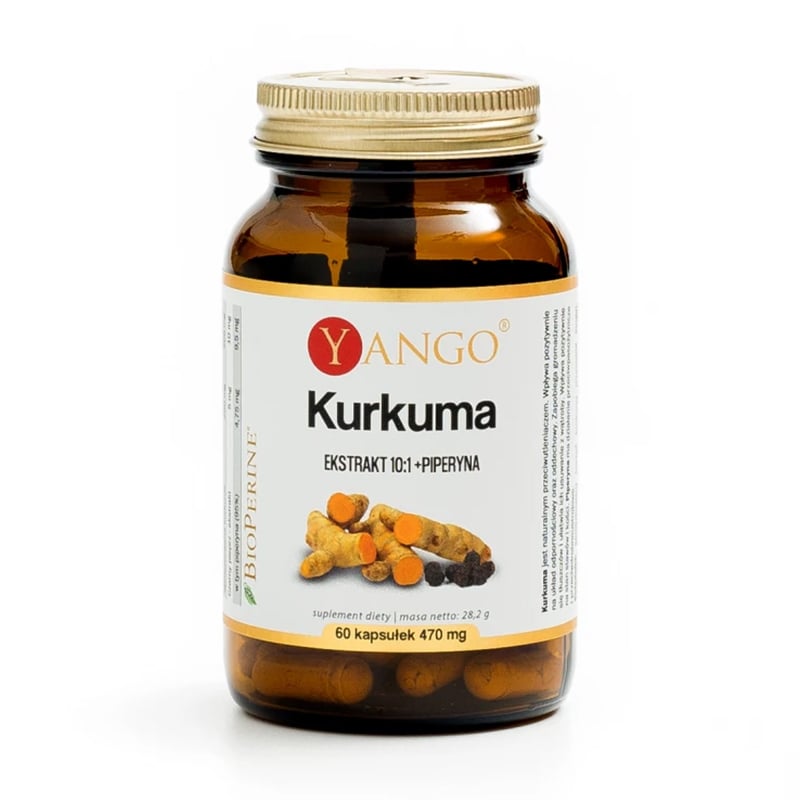 Екстракт куркуми + піперин Yango Turmeric Extract + Piperine 470 мг, 60 капсул