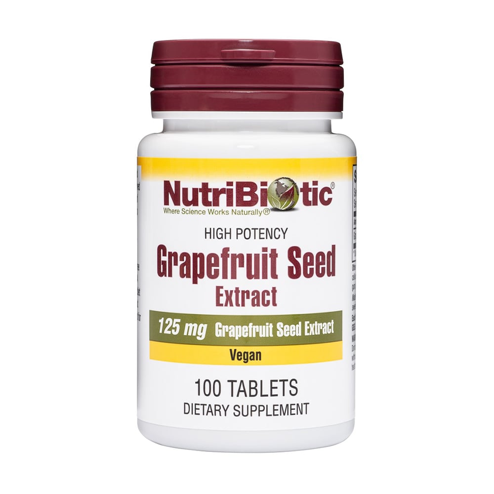 Екстракт насіння грейпфрута NutriBiotic High Potency Grapefruit Seed Extract 125 мг, 100 таблеток