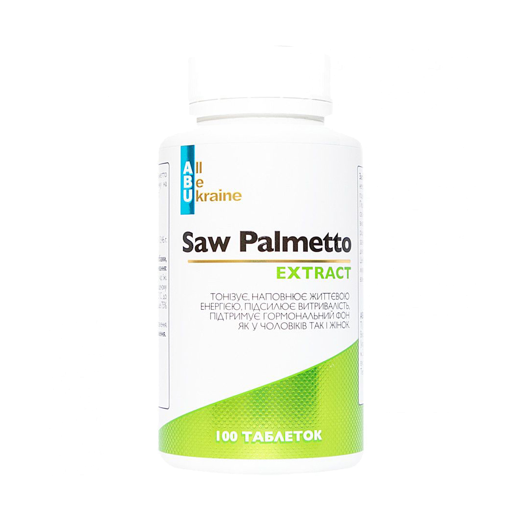 Екстракт Со Пальметто ABU - All Be Ukraine Saw Palmetto, 100 таблеток