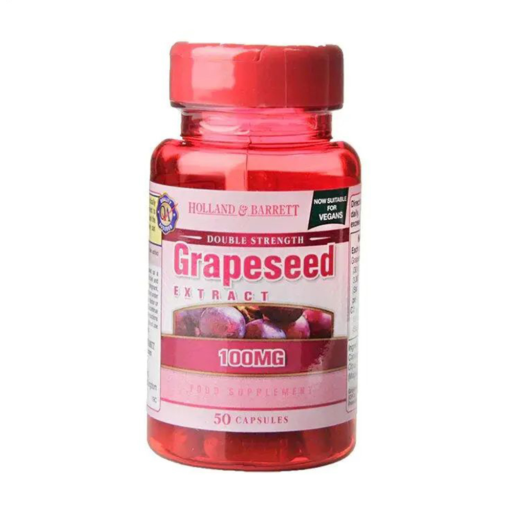 Екстракт виноградних кісточок Holland &amp; Barrett Grapeseed Extract 100 мг, 50 капсул