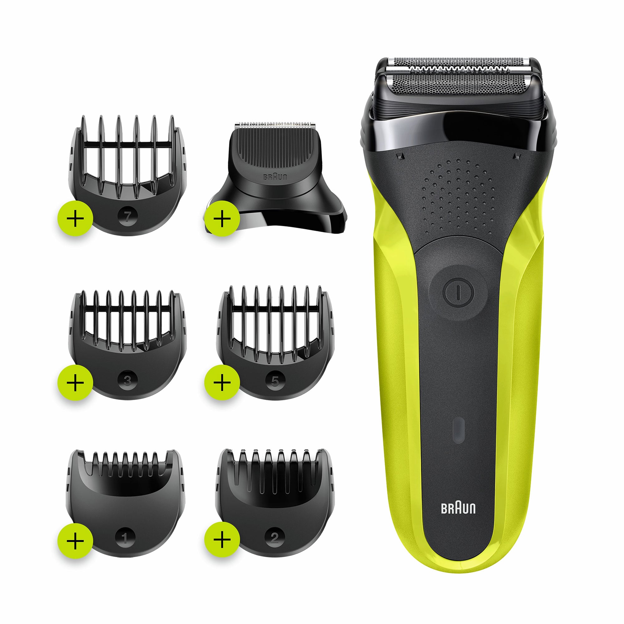 Електробритва Braun Series 3 Shave &amp; Style 300BT, чорна з зеленим