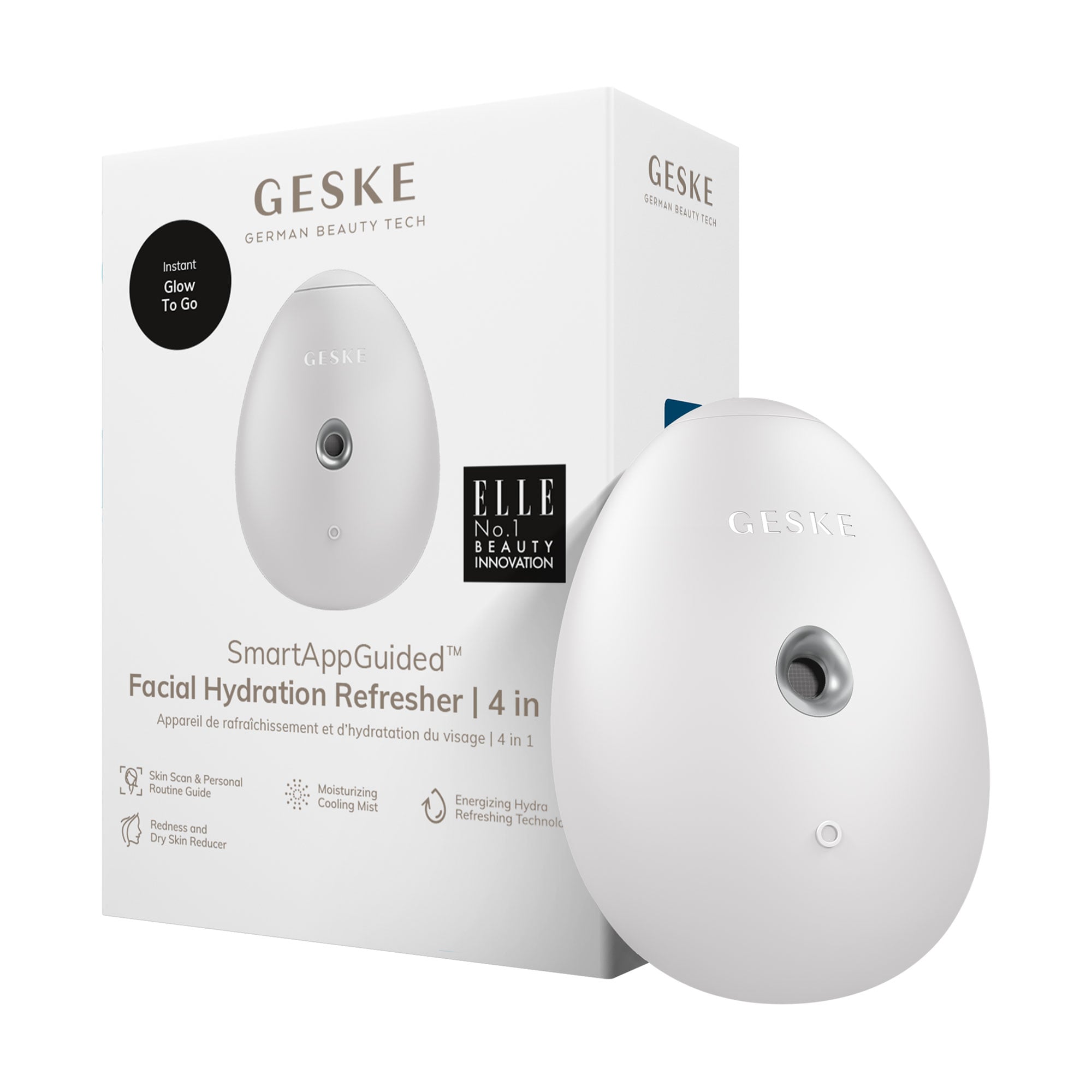 Електронний освіжувач для зволоження обличчя Geske Facial Hydration Refresher 4 в 1 білий