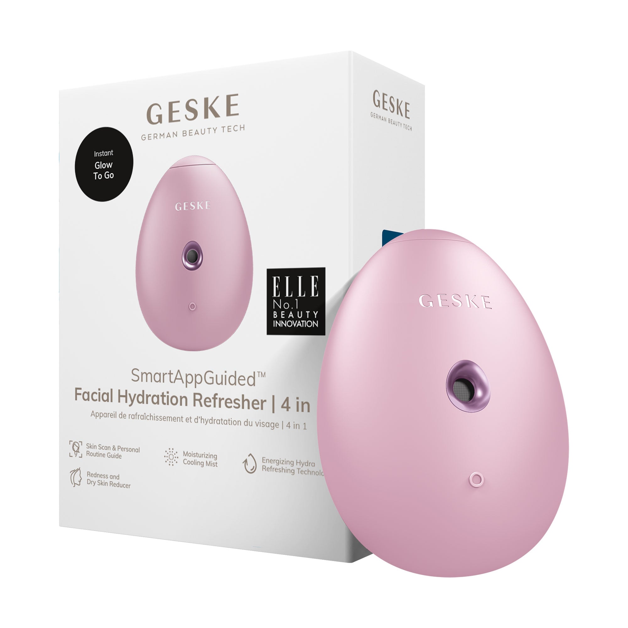 Електронний освіжувач для зволоження обличчя Geske Facial Hydration Refresher 4 в 1 рожевий