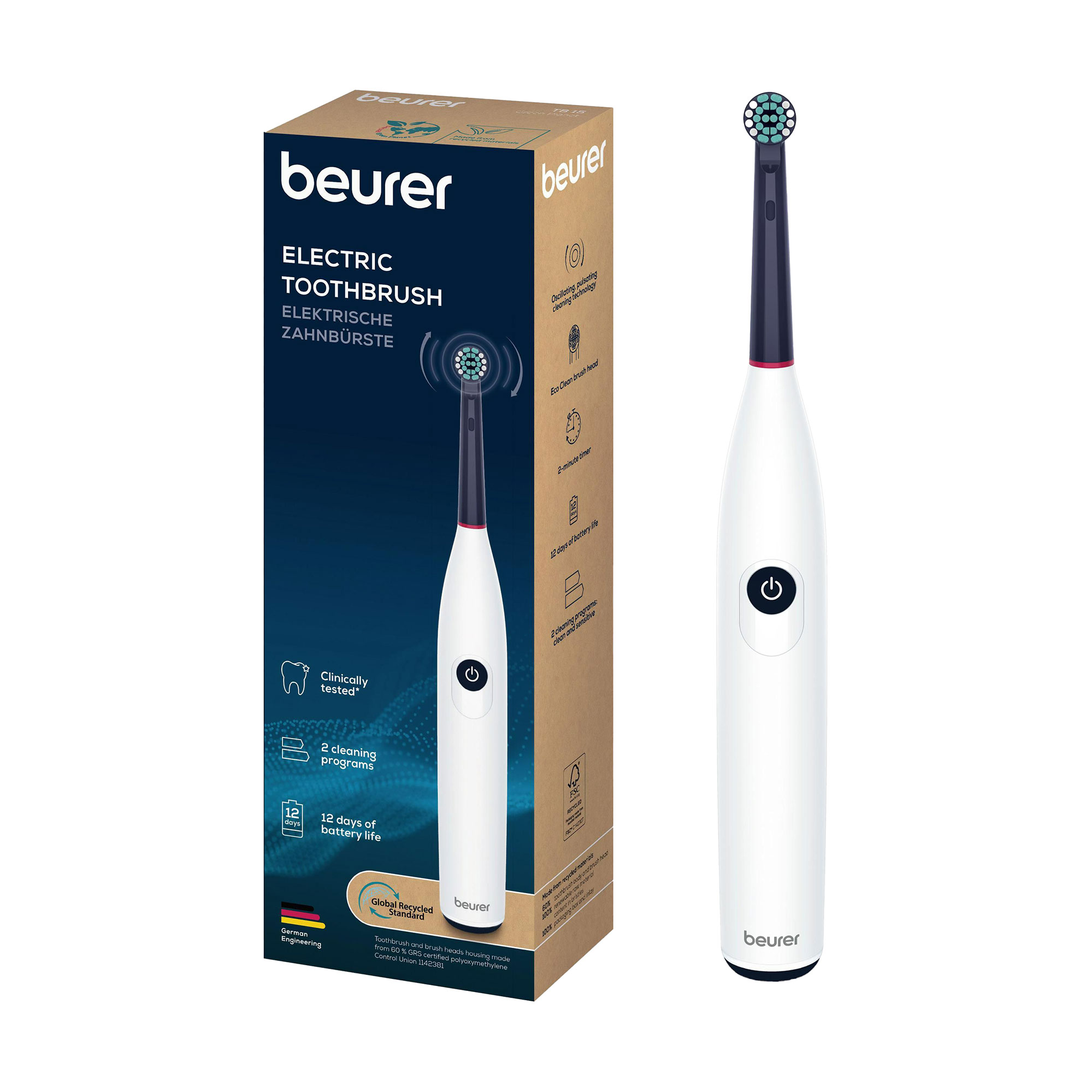 Електрична зубна щітка Beurer TB 15 Green Planet, 1 шт