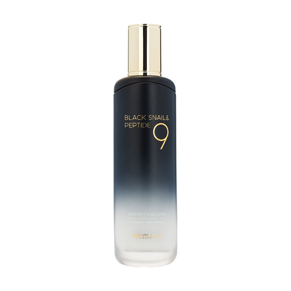 Емульсія для обличчя FarmStay Black Snail &amp; Peptide Perfect Emulsion з муцином чорного равлика та пептидами, 120 мл