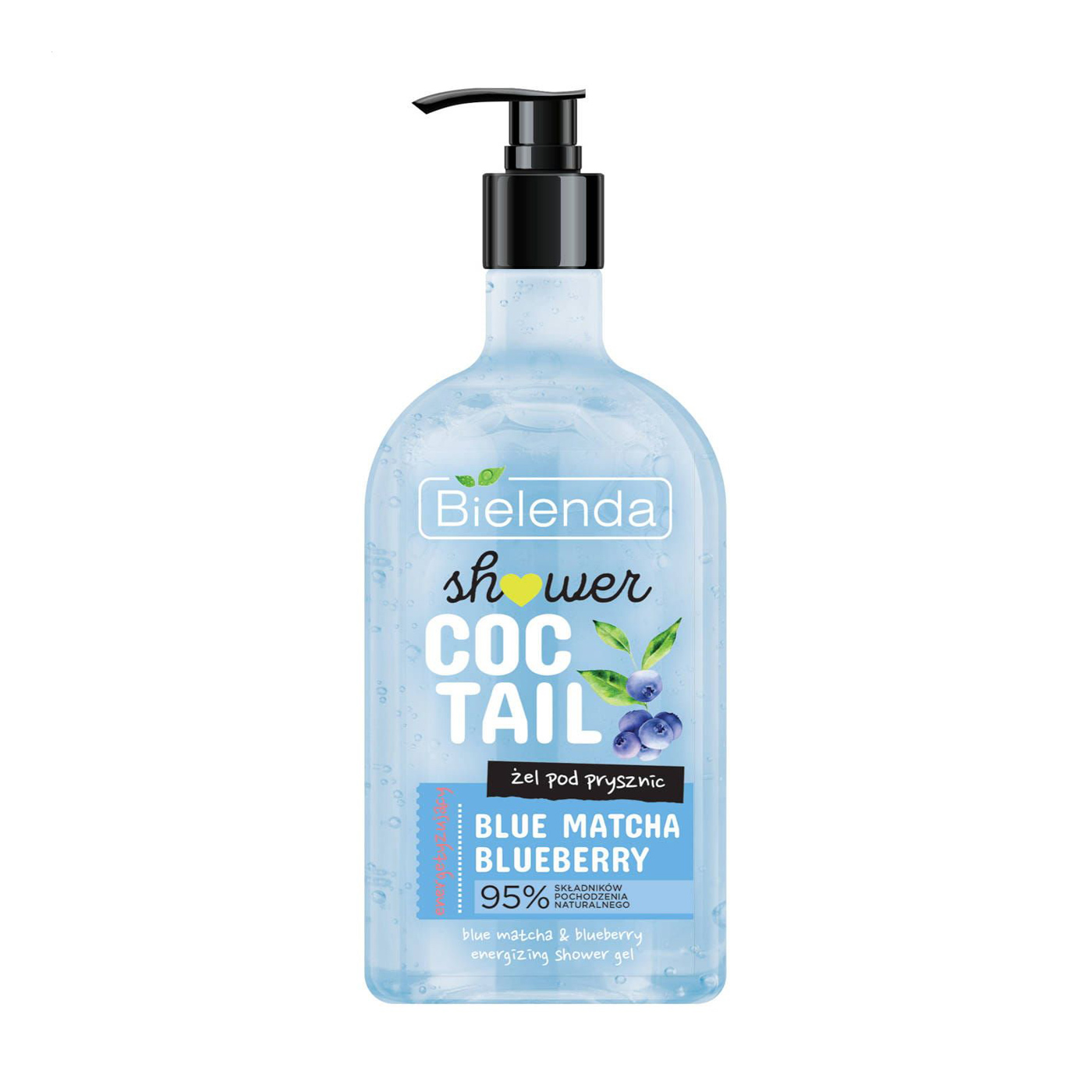 Енергетичний гель для душу Bielenda Coctail Shower Blue Matcha Blueberry, 400 мл