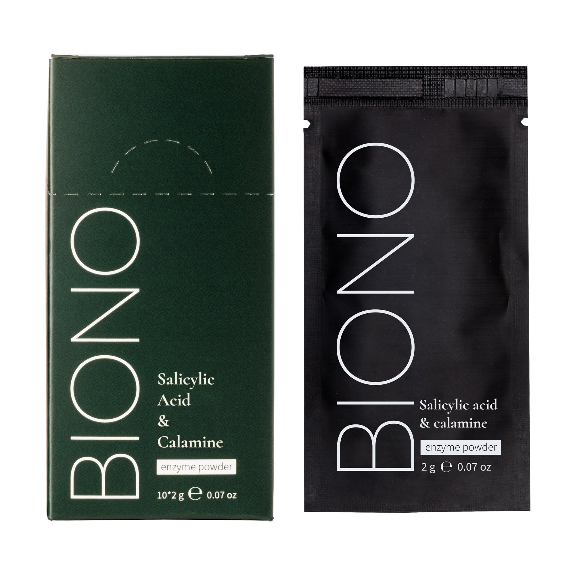 Ензимна пудра для обличчя Biono Enzyme Powder із саліциловою кислотою та каламіном, 10*2 г